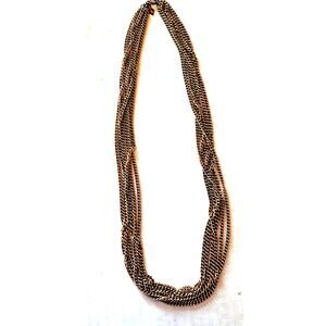Attractive Sarah Coventry 6-strand Gold-tone Chain Necklace
